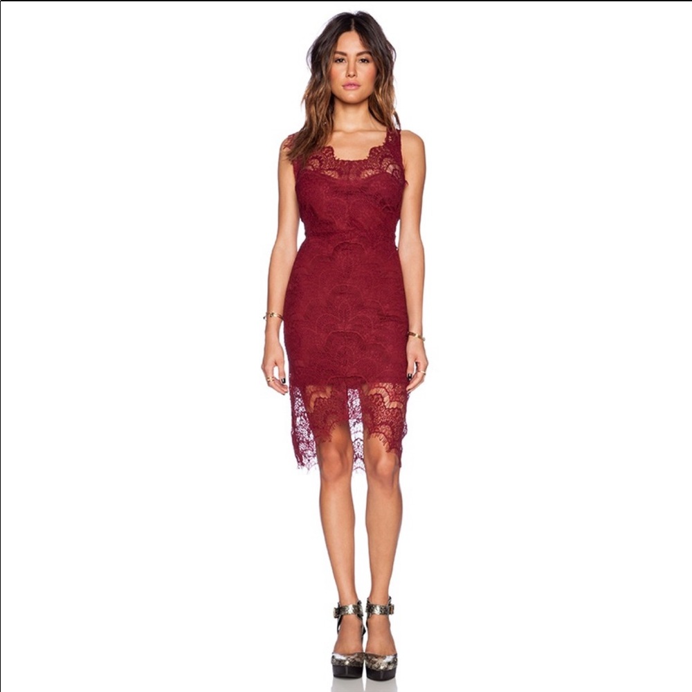 Free People Peekaboo lace slip dress
